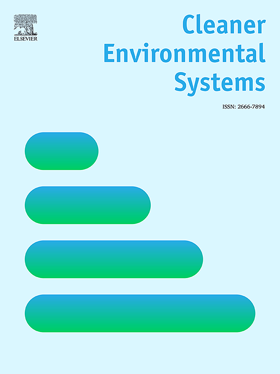 Go to journal home page - Cleaner Environmental Systems